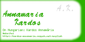 annamaria kardos business card